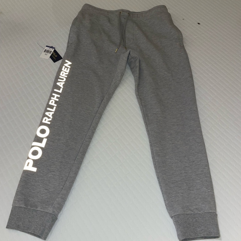 Polo Ralph Lauren reflective logo Heather Grey joggers size M